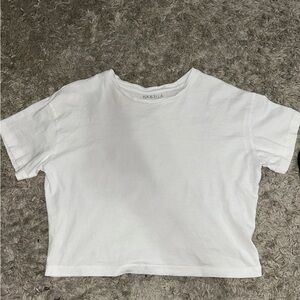 White Cropped T-Shirt